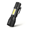 Greenlands Mini LED Rechargeable Pocket Torch – 200 Lumens, 3 Modes, Zoom Focus | Camping & Hiking Flashlight