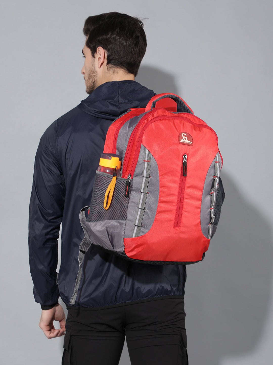 Greenlands 33L Martian Laptop Backpack | Fits 17" Laptop, External Bottle Holder | Ideal for Men & Women | Perfect for Travel, Office, School & Hiking (Grey)