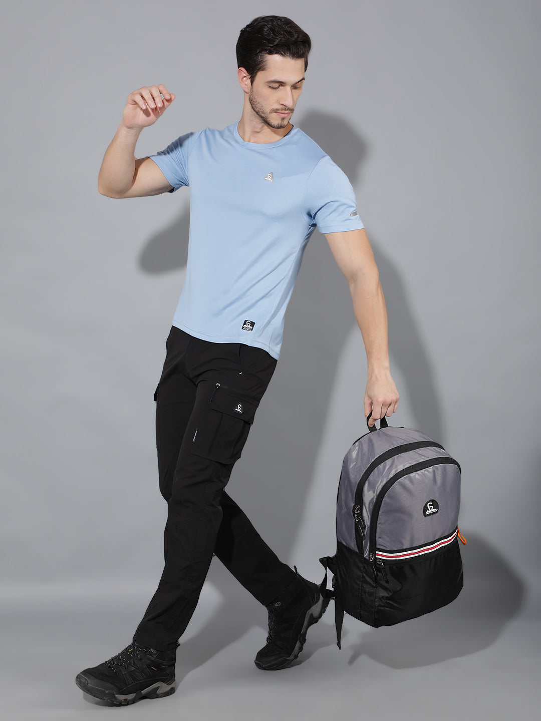 Greenlands 29L Stria Lightweight Backpack (Grey) | S-Curved Shoulder Straps & Spacious Compartment | Ideal for Men & Women | Perfect for Travel, School & Office