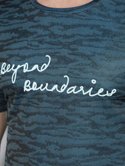 Greenlands T-Shirt HS JACQUARD R Blue/ Black