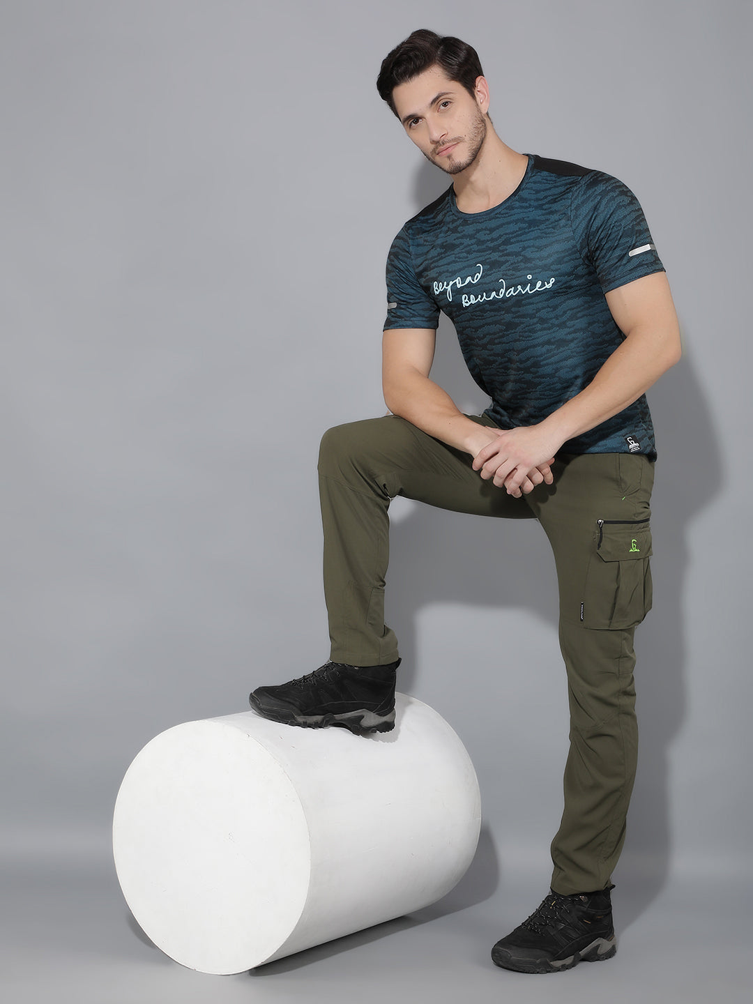 Greenlands T-Shirt HS JACQUARD R Blue/ Black