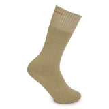 Greenlands Trish Long Socks - Khaki | Full Terry Cushioned, Extended Crew Length | Stay-Up Cuff, Moisture-Wicking | Hiking & Work Socks
