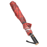 Greenlands 2-Fold 27-Inch Umbrella | UV Protection, Silver Lining, Wind-Resistant | Plaid Design, Rose-Gold Handle | Sun & Rain Umbrella