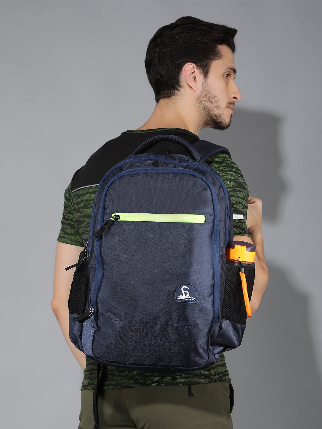 Greenlands 33L Zipster Laptop Backpack | 3 Large Compartments, Fits Up to 17" Laptop | Perfect for Office, School, Travel & Hiking | Unisex (Navy)