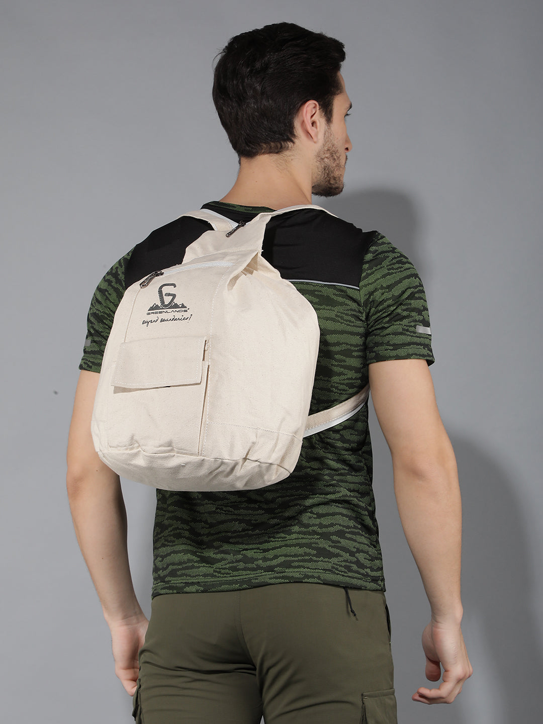Greenlands Canvas Backpack – Off White | Stylish Casual Tote Backpack for College, Shopping & Everyday Use