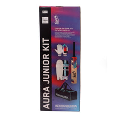 Kookaburra Cricket Kit- Aura Pro 9.0 Junior | Full Cricket Set with Kashmir Willow Bat | Without Helmet