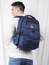 Greenlands 37L Ziggy Backpack with Attached Rain Cover – 2 Spacious Compartments, Ideal for Office, School, Travel, Trekking and Trips – Unisex, Navy