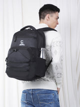 Greenlands 37L Ziggy Backpack with Attached Rain Cover – 2 Spacious Compartments, Ideal for Office, School, Travel, Trekking and Trips – Unisex, D Grey