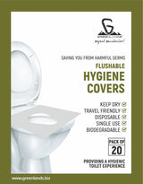 Greenlands Hygiene Toilet Seat Covers | Biodegradable, Flushable | Pack of 20 – Travel Essential