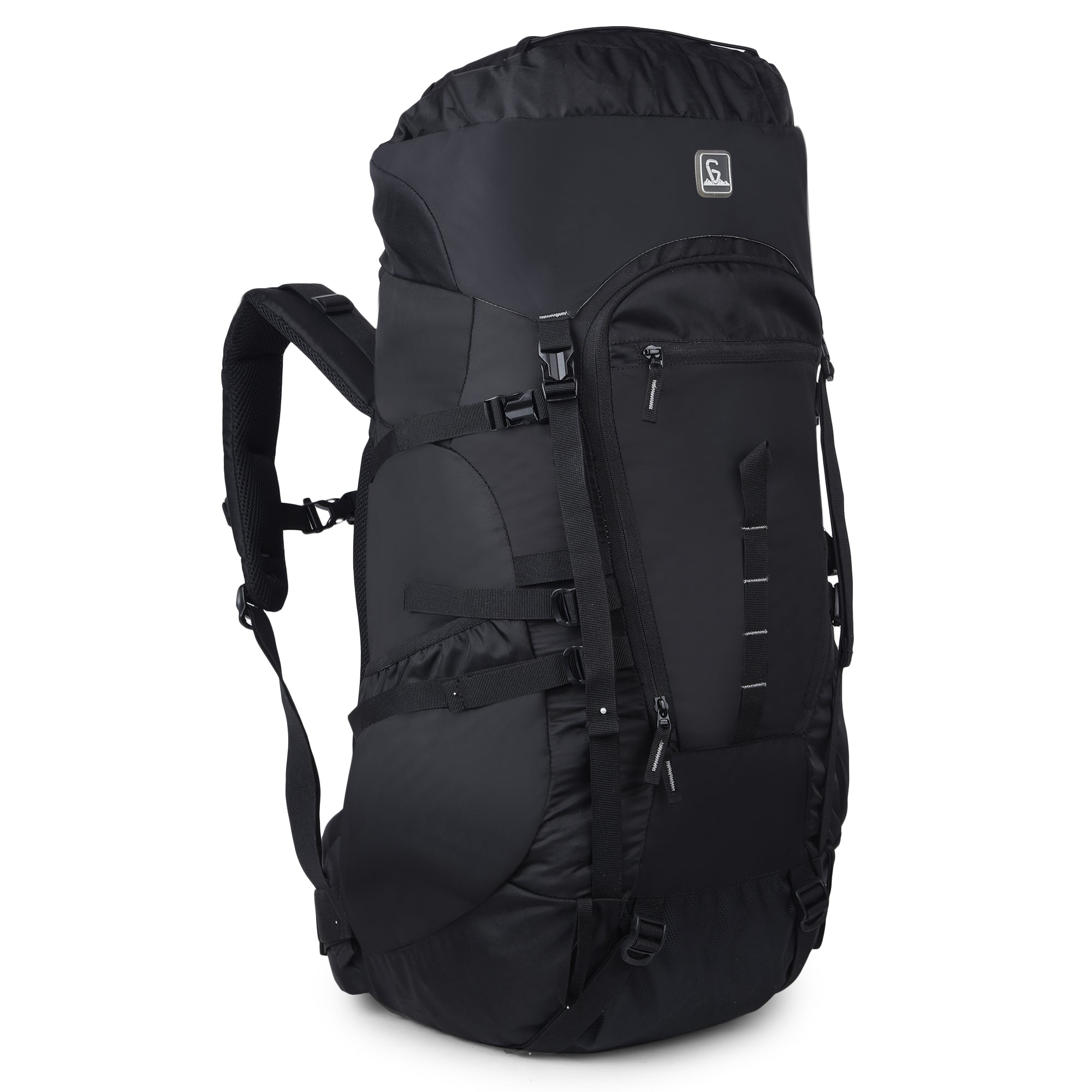 Greenlands GLOBO X 45L Rucksack| Unisex Travel Backpack for Hiking, Trekking, Camping | Spacious Top-Loading Compartment, U-Shaped Access, Rain Cover, Bungee Cord, Padded Straps and Waist Belt
