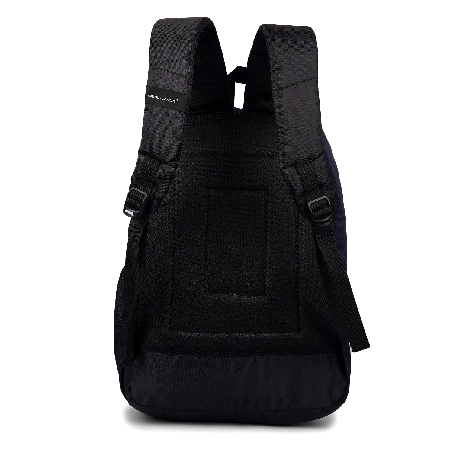 Greenlands 29L Stria Lightweight Backpack (Navy/Black) | S-Curved Shoulder Straps & Spacious Compartment | Ideal for Men & Women | Perfect for Travel, School & Office