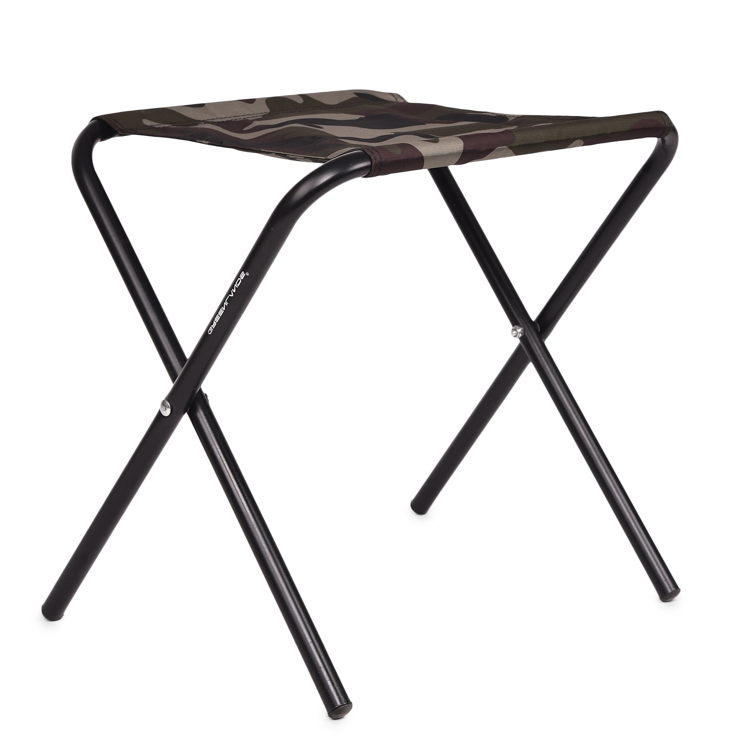 Greenlands Foldable Camping Stool – Mild Steel Small, Camo | Compact Portable Stool for Outdoor & Trekking