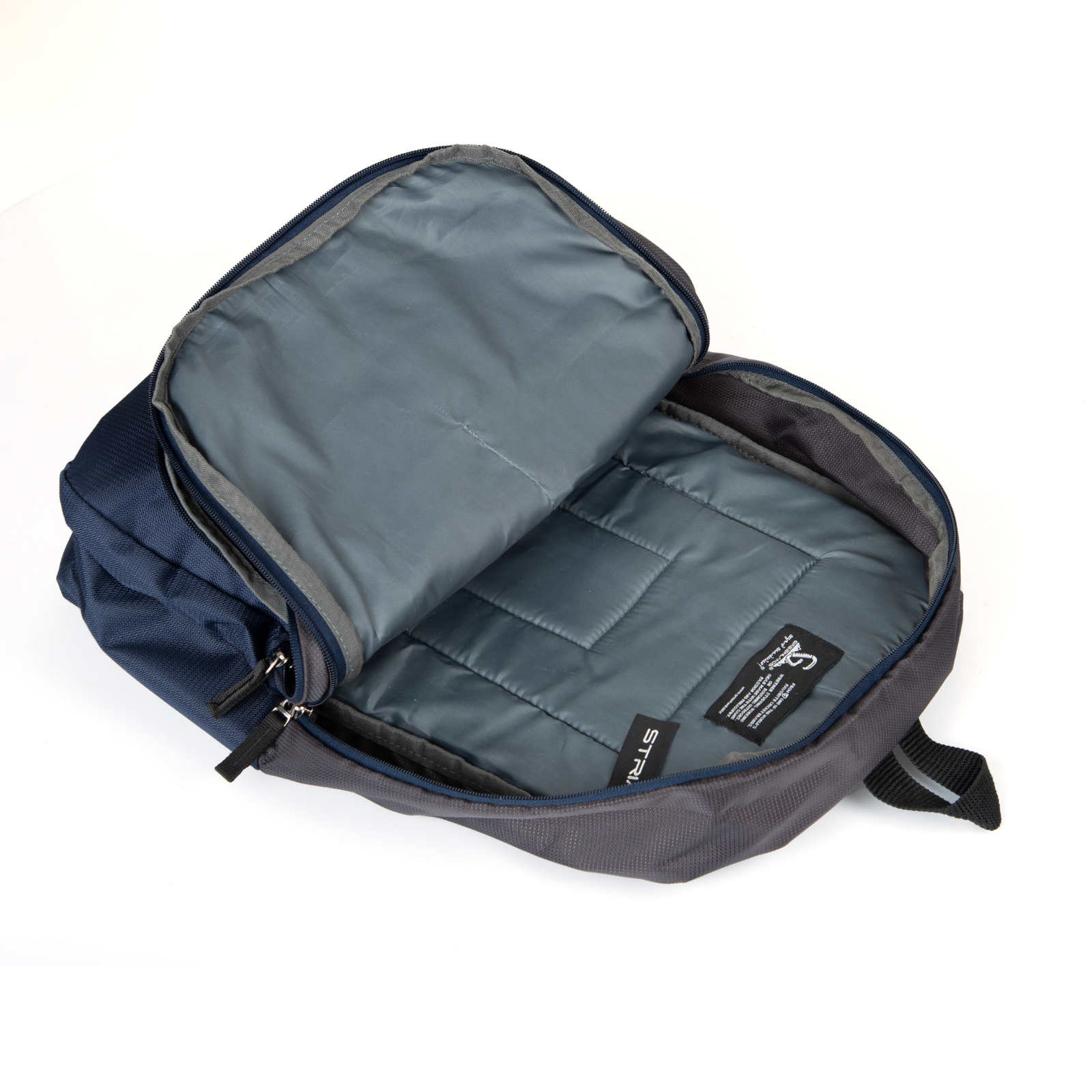 Greenlands 29L Stria Lightweight Backpack (Grey/Navy) | S-Curved Shoulder Straps & Spacious Compartment | Ideal for Men & Women | Perfect for Travel, School & Office
