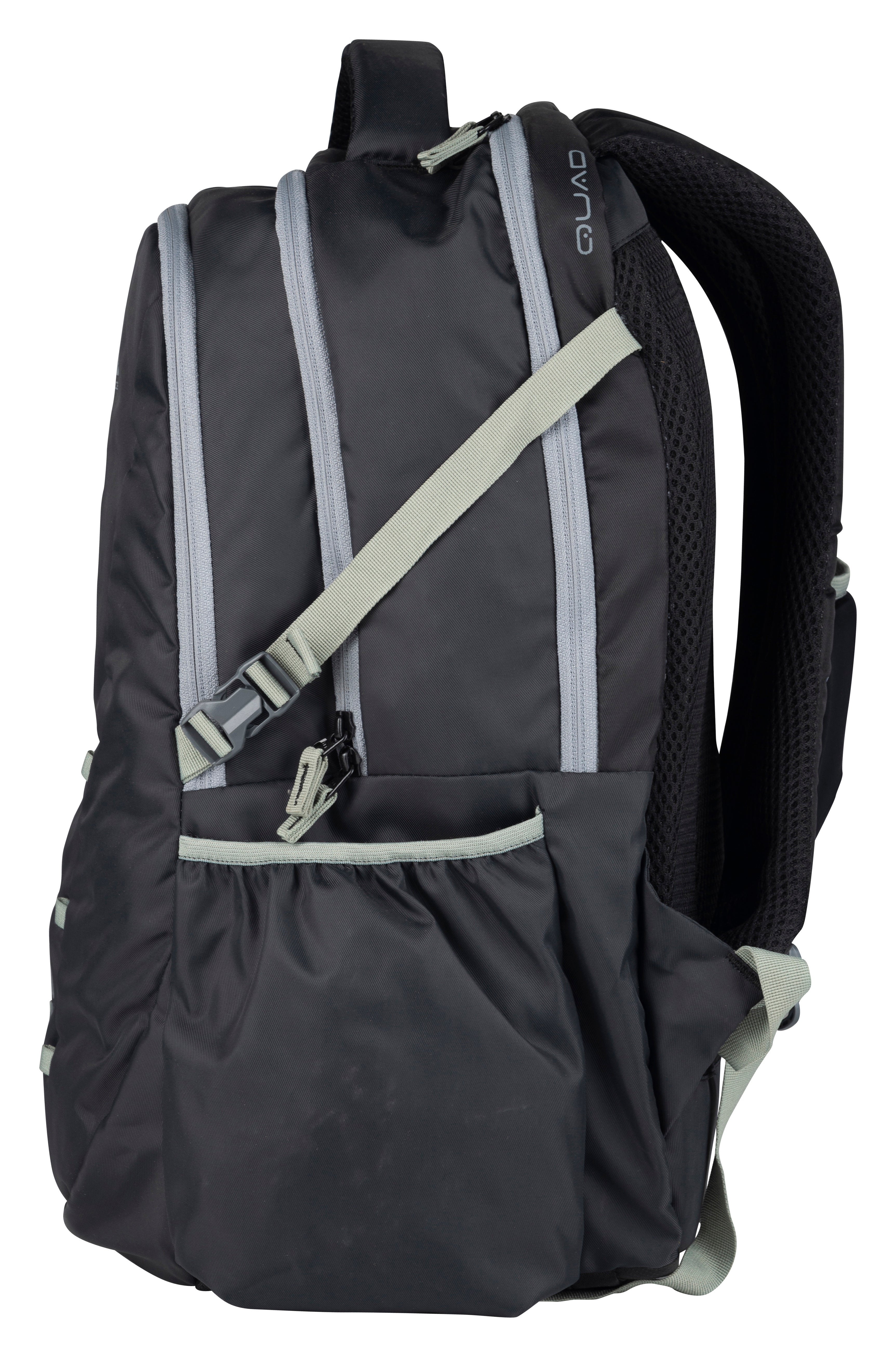 Greenlands 42L Quad Backpack with 17.3" Laptop padded sleeve | Attached Rain Cover | Lightweight bag with 3 Large Compartments | Ideal for School, College, Office & Travel | Dark Grey
