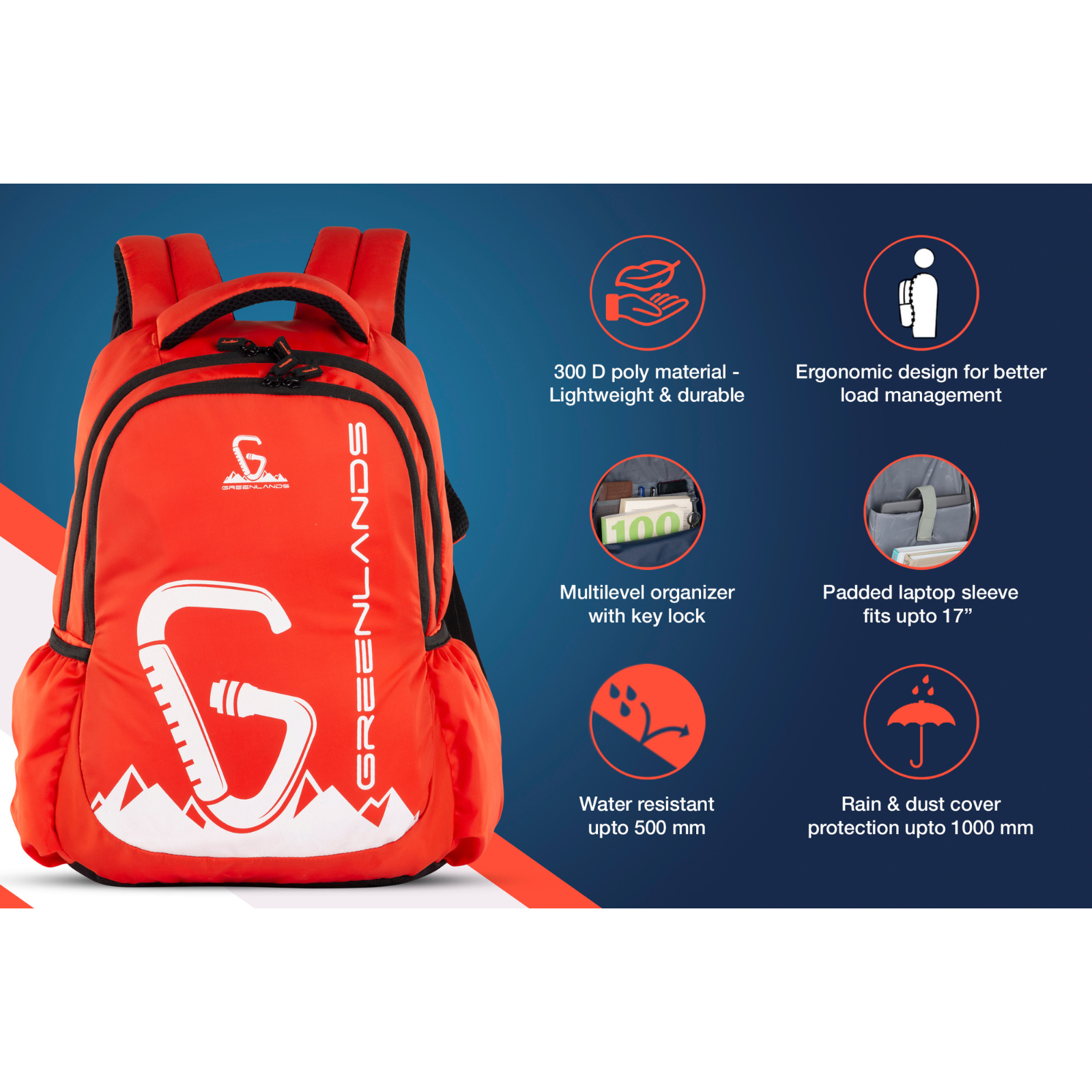 Greenlands Traverse Backpack - Orange