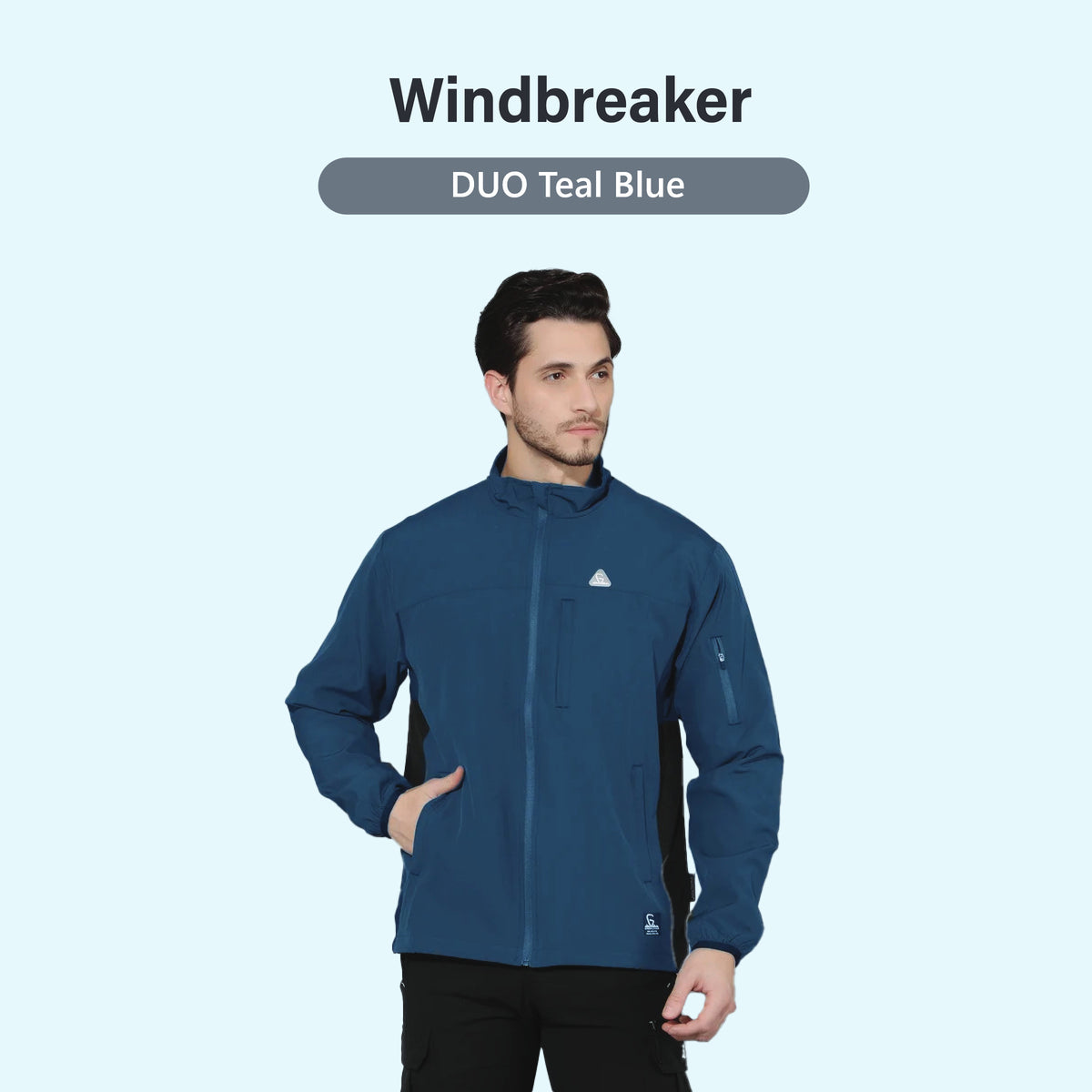 NS Lycra DUO Windbreaker Hiking Jacket Teal Blue