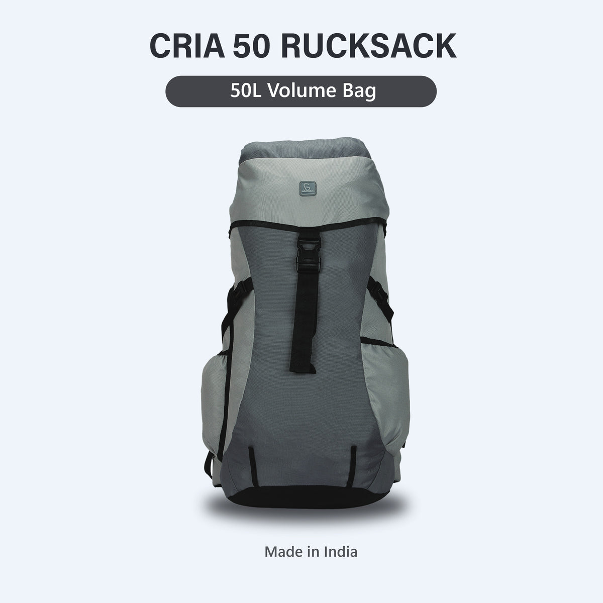 Greenlands CRIA 50L Rucksack Grey | Durable Trekking Bag with Multiple Compartments for Adventure Travel