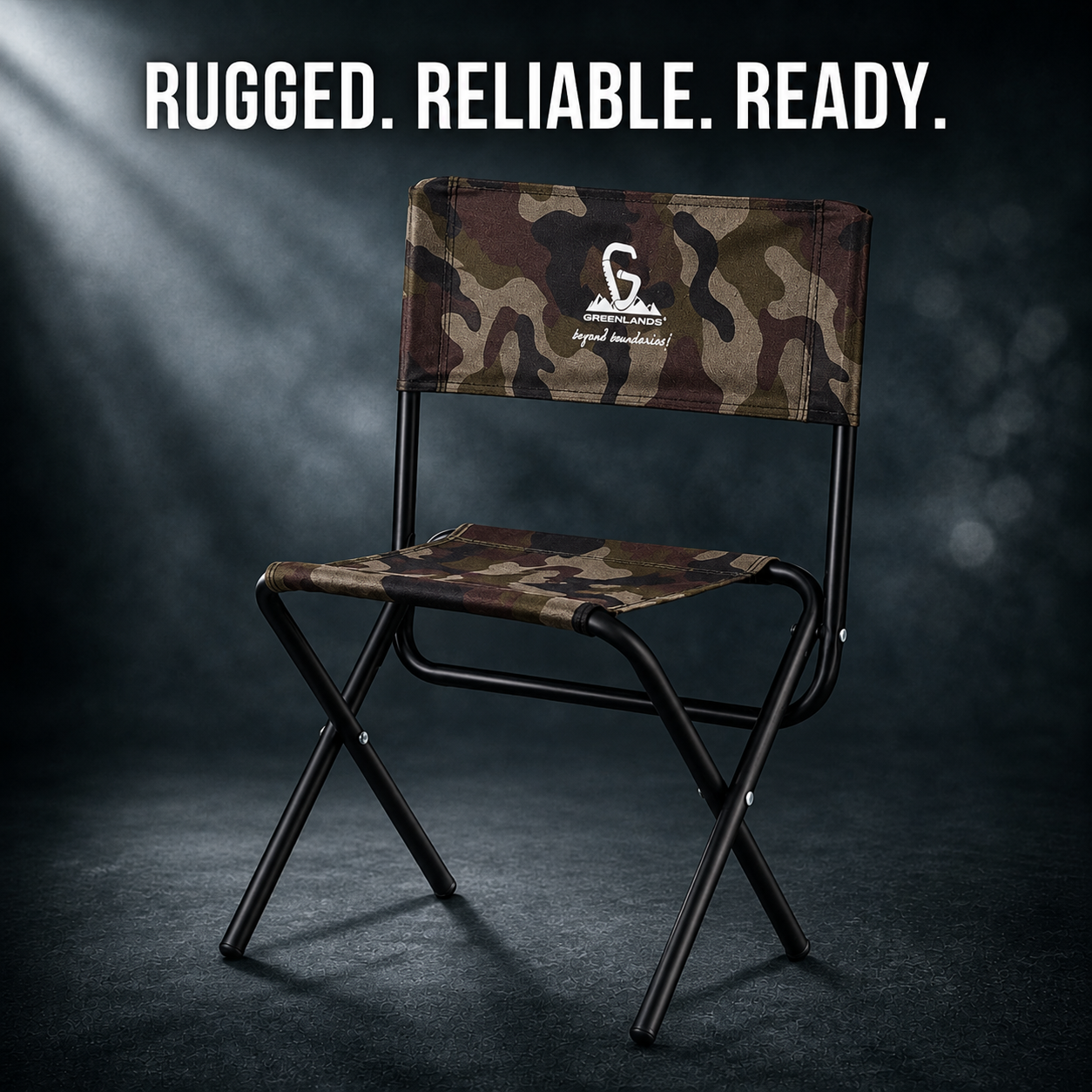 Foldable Camping Chair – Mild Steel, Camo