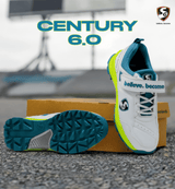 SG CENTURY 6.0 Cricket - Sleek Design in White/Sea Green/Fluo Green for Optimal Performance