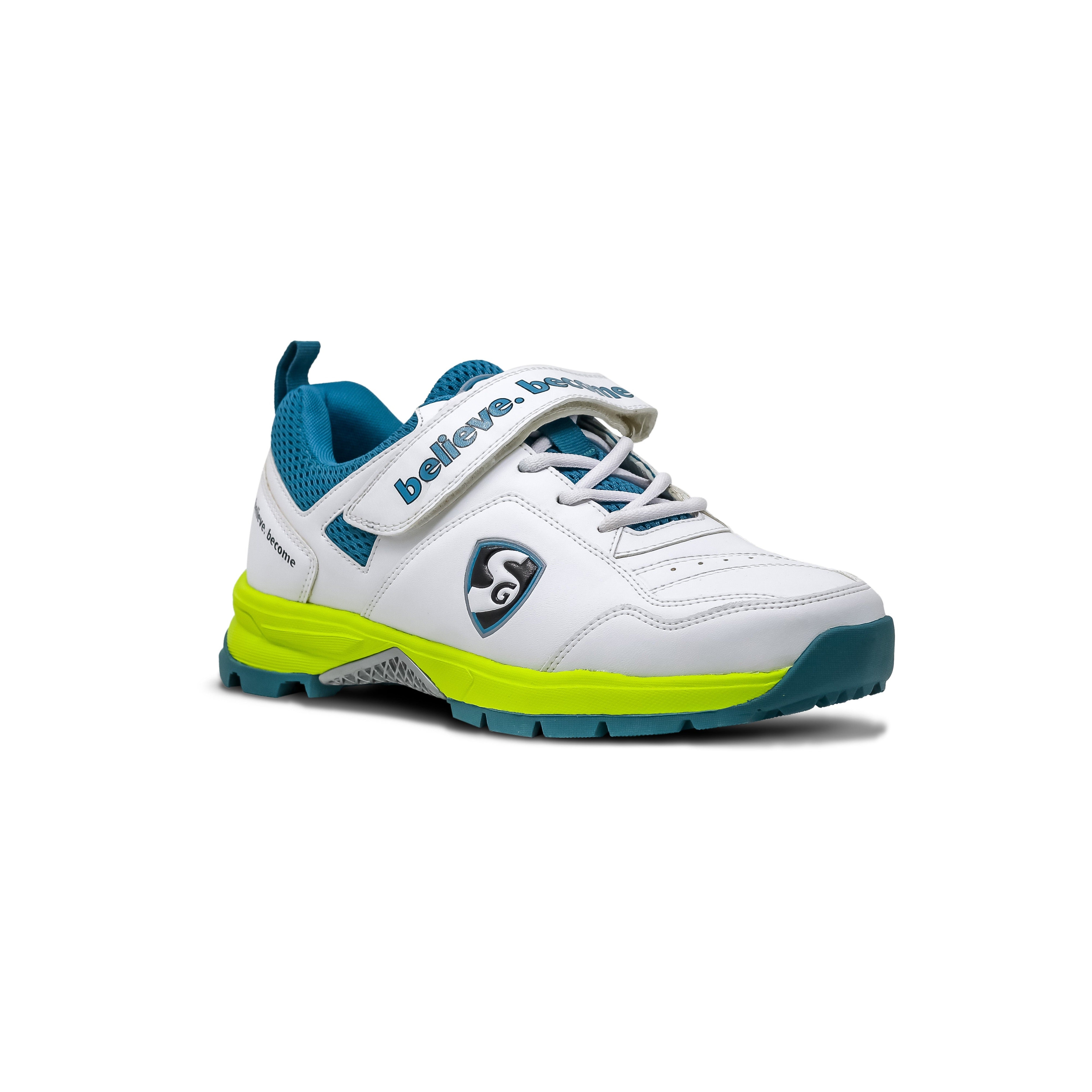 SG CENTURY 6.0 Cricket - Sleek Design in White/Sea Green/Fluo Green for Optimal Performance