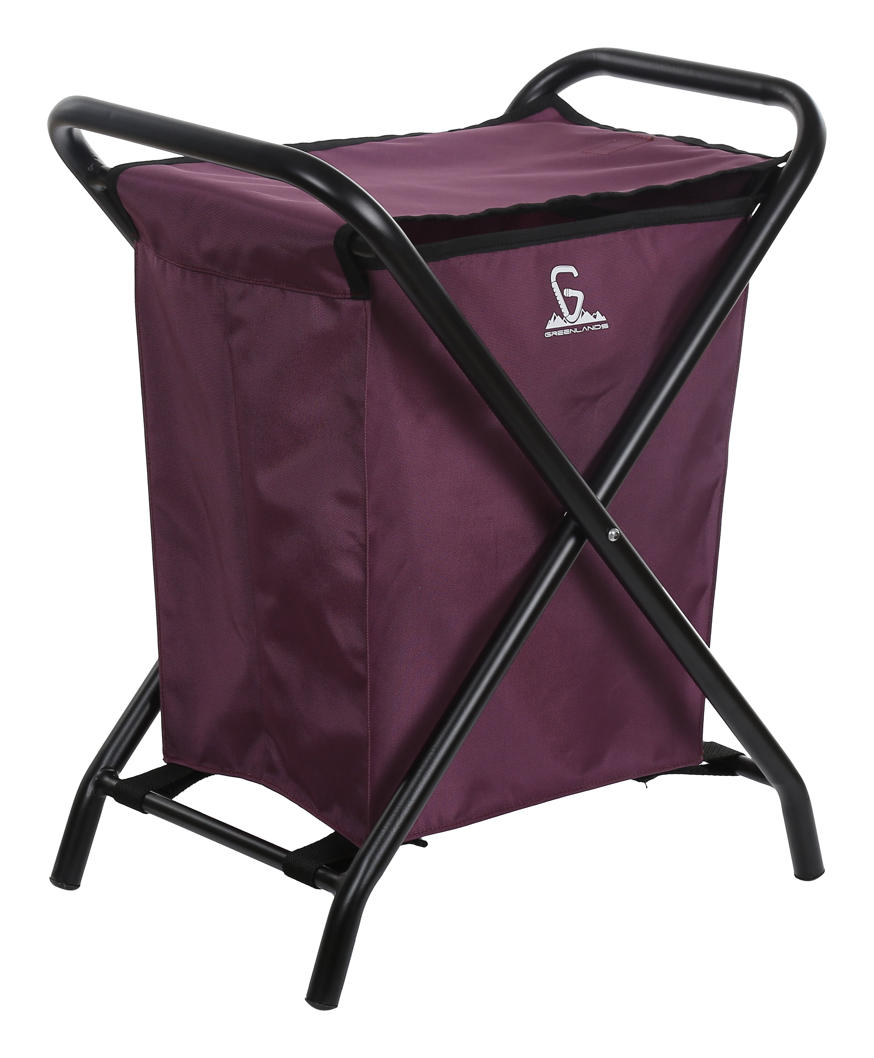 Greenlands 20L Medium Wine Camping Storage Bin - Mild Steel Folding Frame with Rust-Resistant Polyester Fabric, No Assembly Required for Outdoor Gear