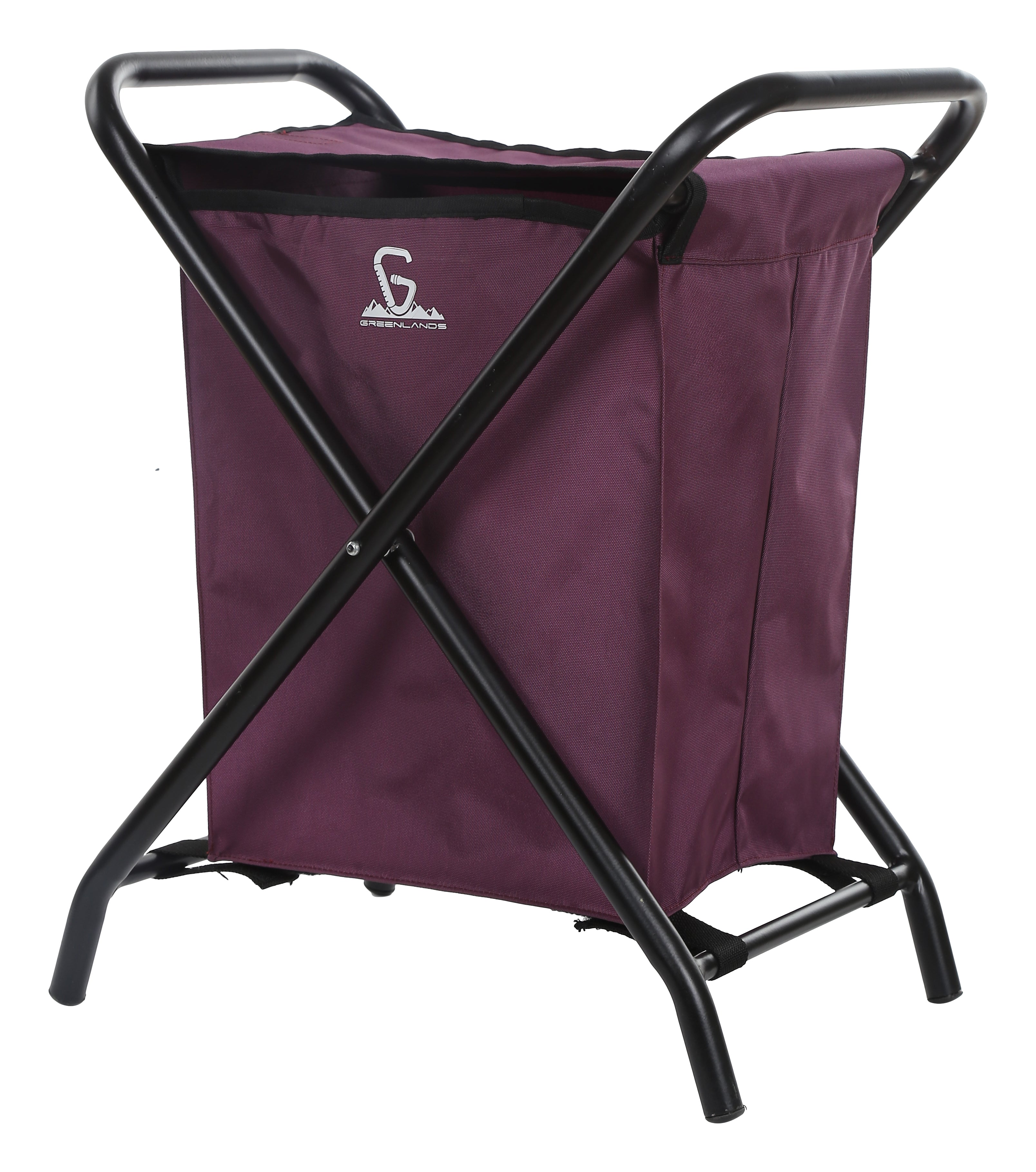 Greenlands 20L Medium Wine Camping Storage Bin - Mild Steel Folding Frame with Rust-Resistant Polyester Fabric, No Assembly Required for Outdoor Gear