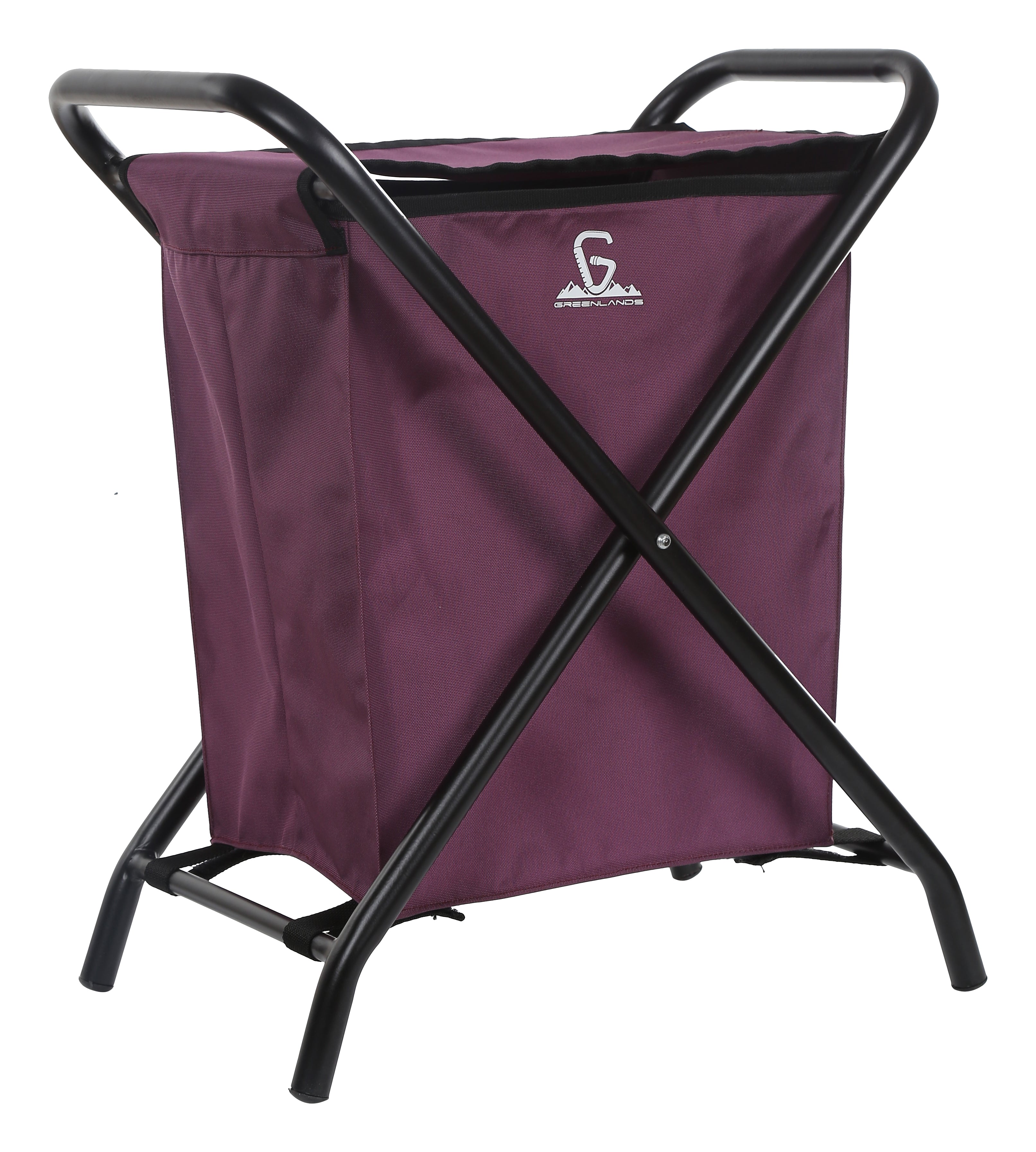 Greenlands 20L Medium Wine Camping Storage Bin - Mild Steel Folding Frame with Rust-Resistant Polyester Fabric, No Assembly Required for Outdoor Gear
