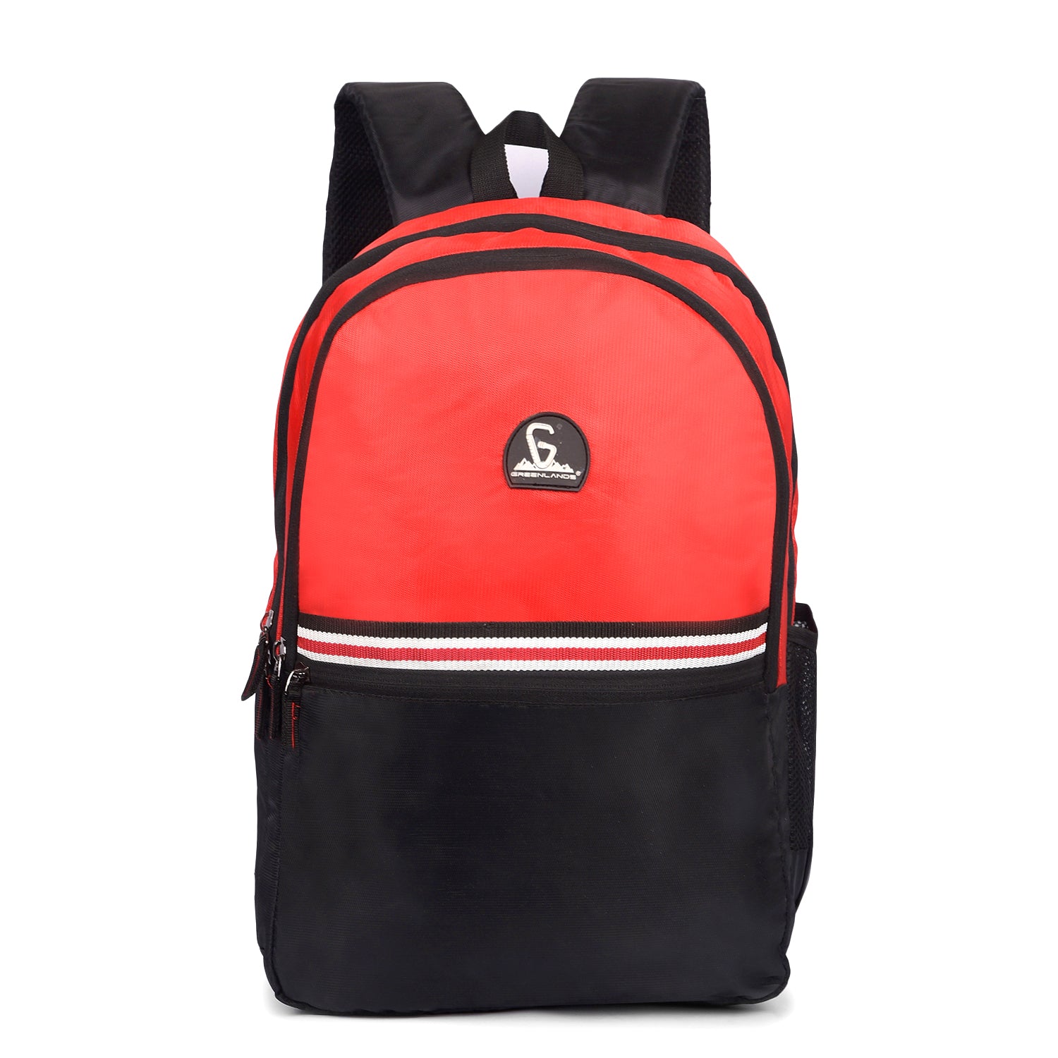 Greenlands 29L Stria Lightweight Backpack (Red) | S-Curved Shoulder Straps & Spacious Compartment | Ideal for Men & Women | Perfect for Travel, School & Office