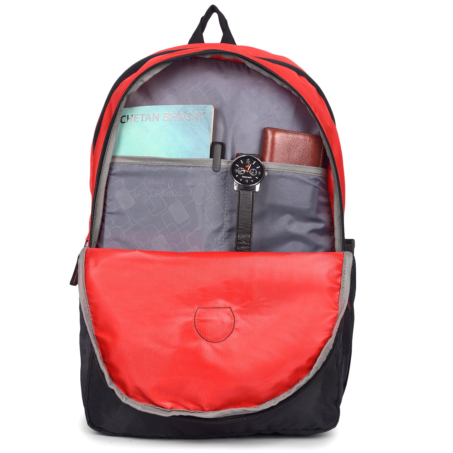 Greenlands 29L Stria Lightweight Backpack (Red) | S-Curved Shoulder Straps & Spacious Compartment | Ideal for Men & Women | Perfect for Travel, School & Office