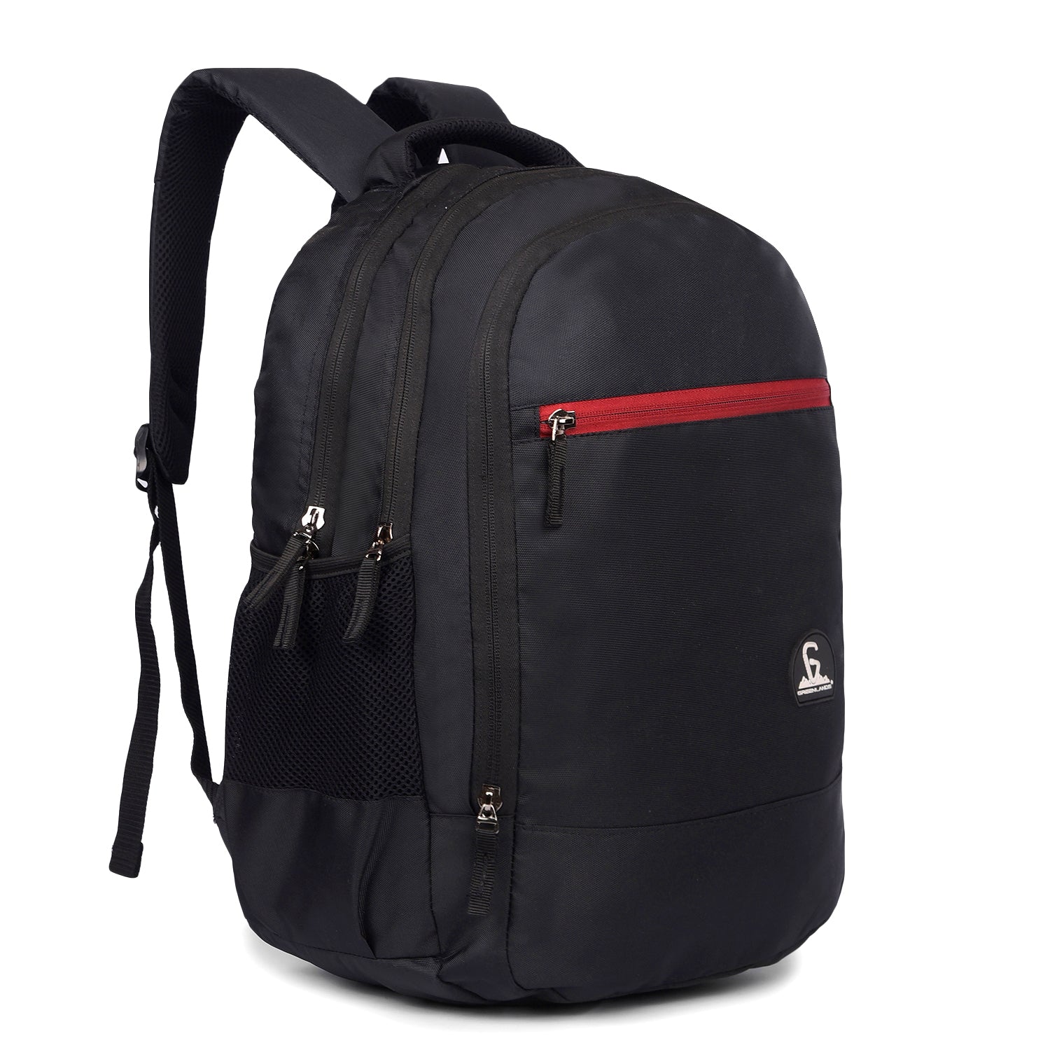 Greenlands 33L Zipster Laptop Backpack | 3 Large Compartments, Fits Up to 17" Laptop | Perfect for Office, School, Travel & Hiking | Unisex (Black)