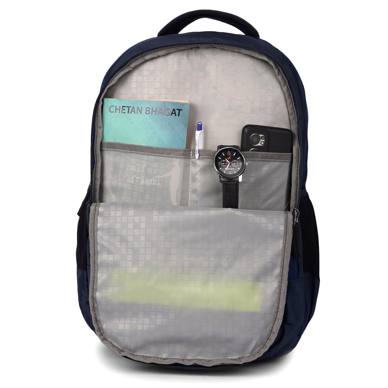 Greenlands 33L Zipster Laptop Backpack | 3 Large Compartments, Fits Up to 17" Laptop | Perfect for Office, School, Travel & Hiking | Unisex (Navy)