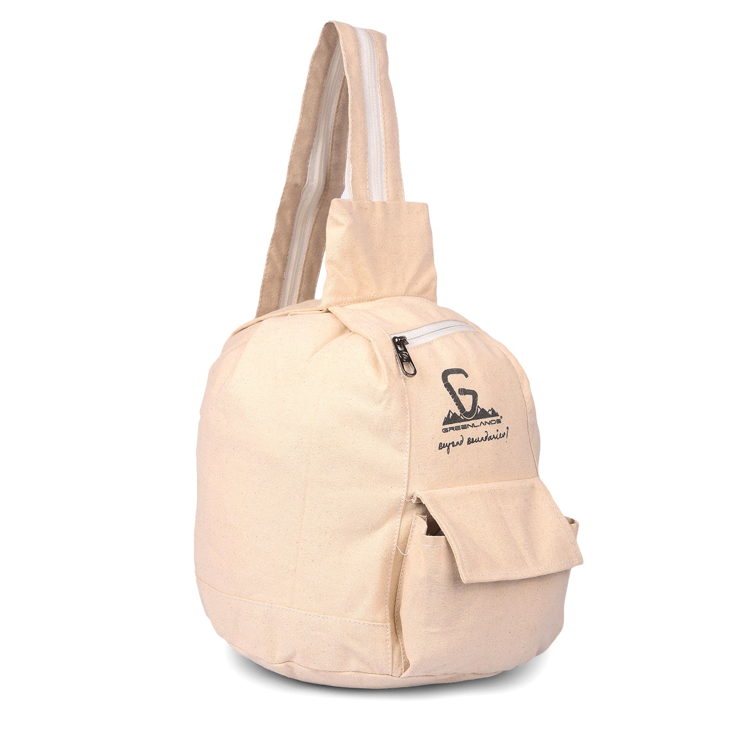 Greenlands Canvas Backpack – Off White | Stylish Casual Tote Backpack for College, Shopping & Everyday Use