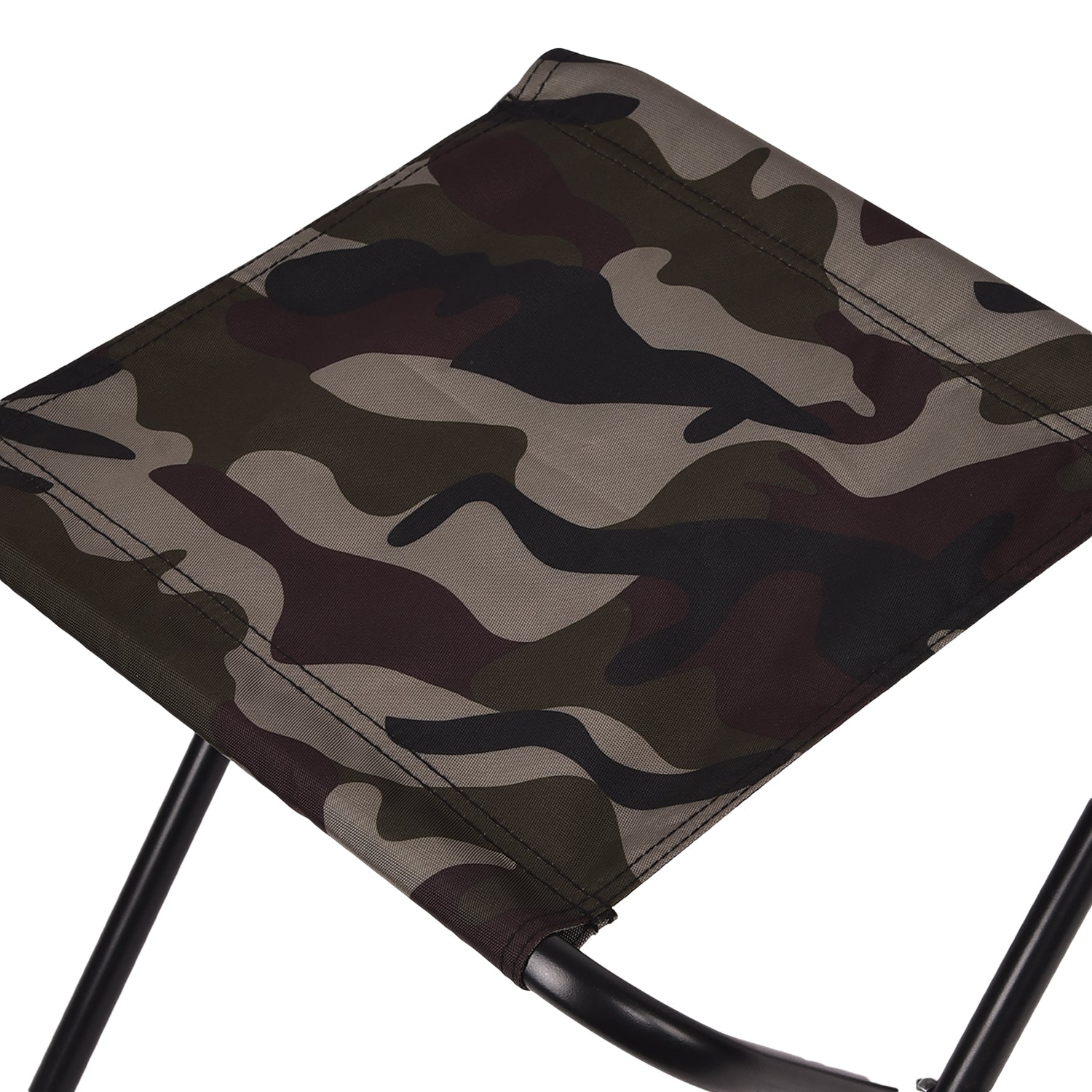 Greenlands Foldable Camping Stool – Mild Steel Medium, Camo | Sturdy Portable Outdoor Stool for Camping & Travel