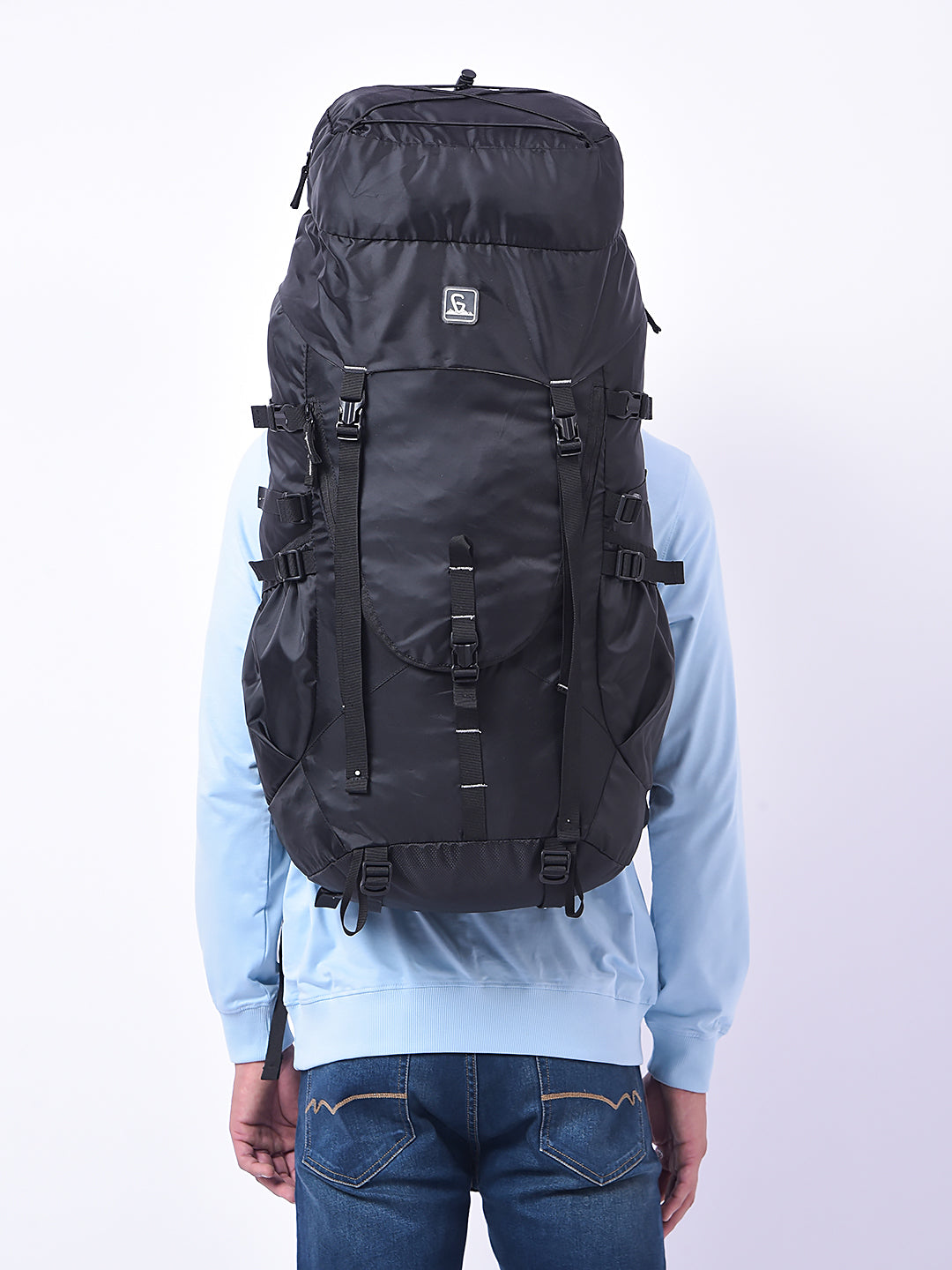 Greenlands Rucksack AXIDO X 50L — Adventure Travel Backpack Padded Back Support, U-Shaped Compartment, Hood Pocket, Ergonomic Padded Support, Bungee Cord and Safety Whistle