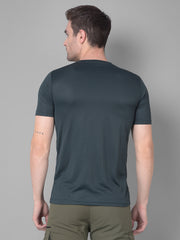Deep Green Allure Kookaburra's Round Neck T-Shirt for a Distinctive Statement