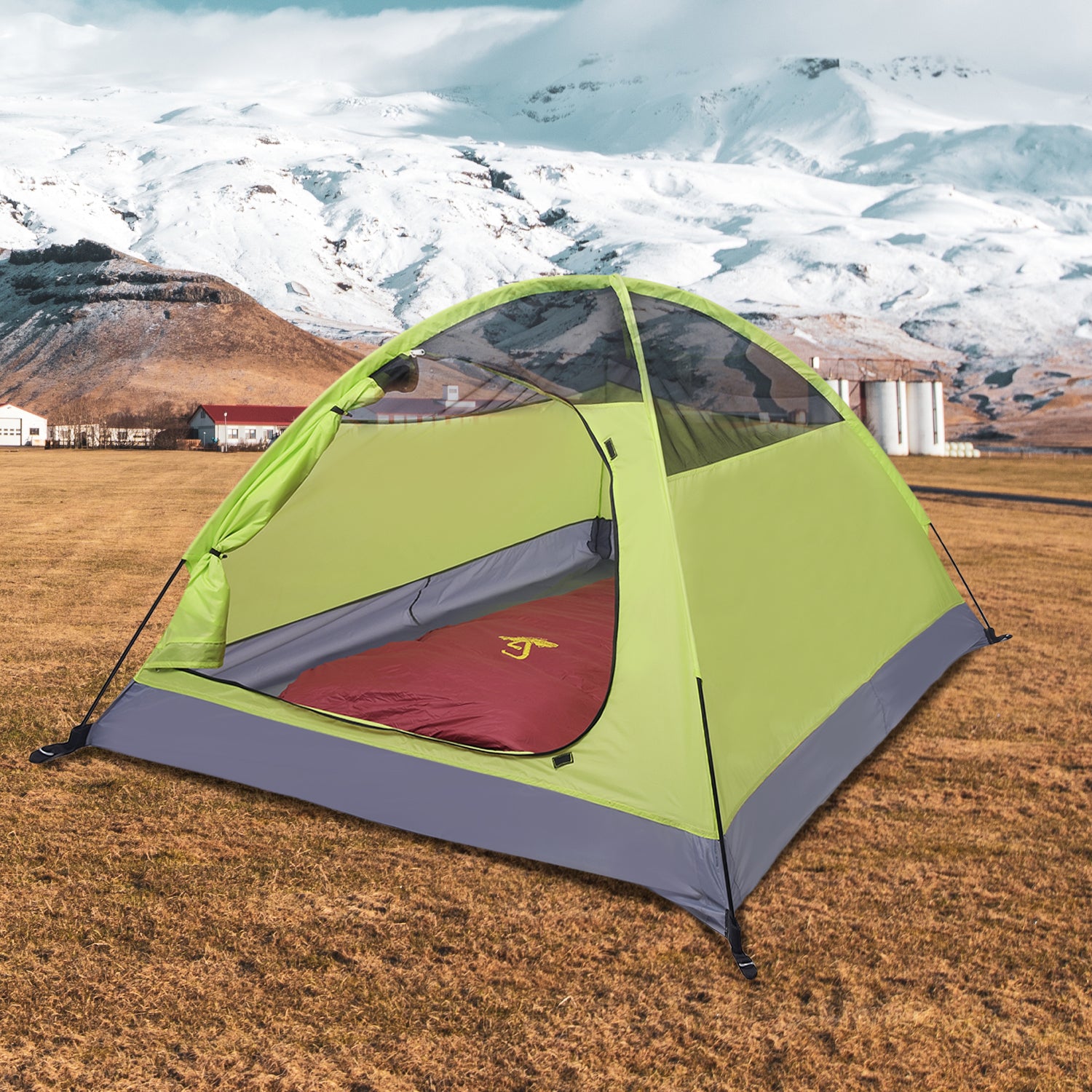 Greenlands UNO 2-Person Camping Tent | Waterproof Easy Setup Outdoor Tent for Trekking, Hiking & Adventure