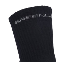 Greenlands QUADRA Crew Socks Black (Pack of 3)