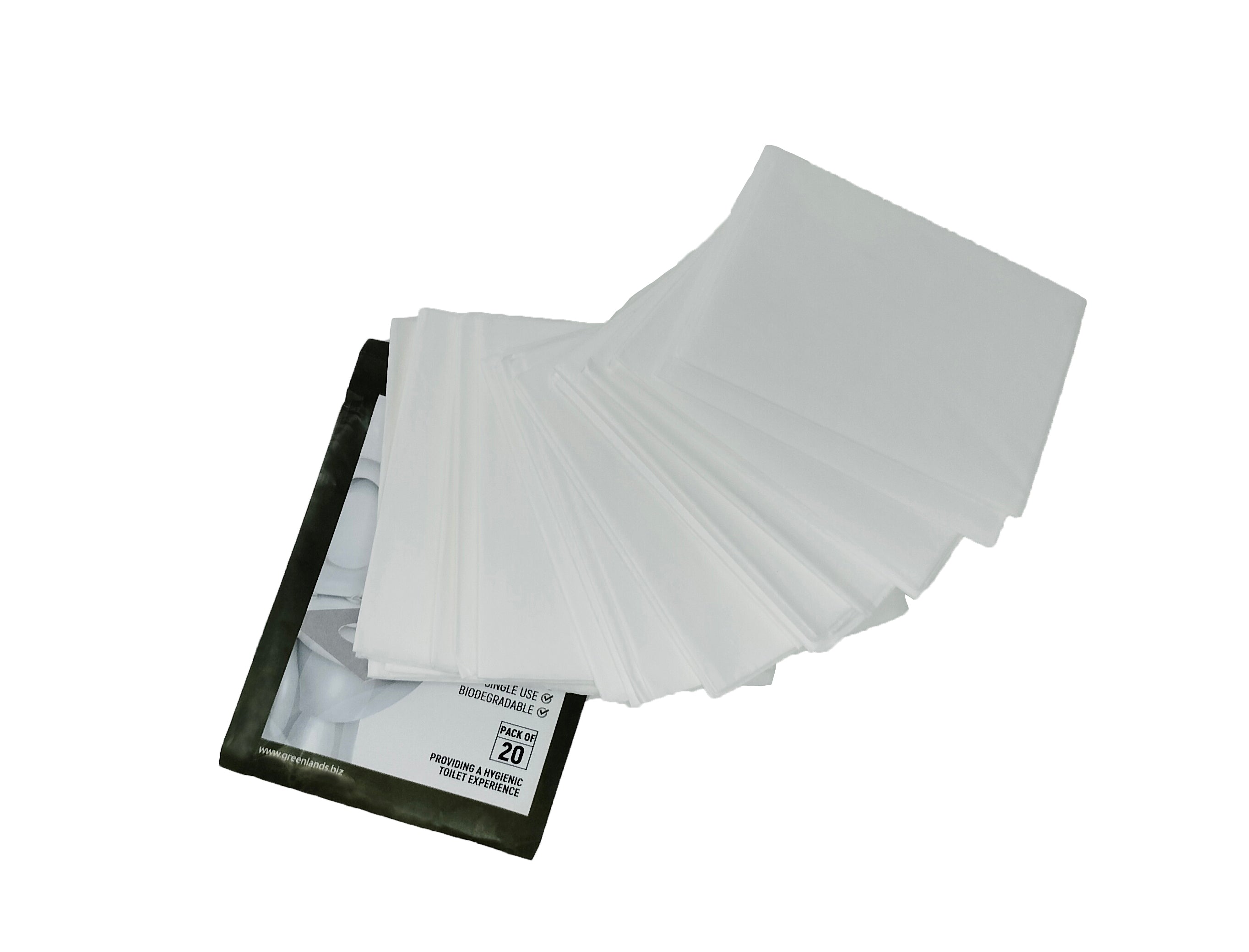 Greenlands Hygiene Toilet Seat Covers | Biodegradable, Flushable | Pack of 20 – Travel Essential