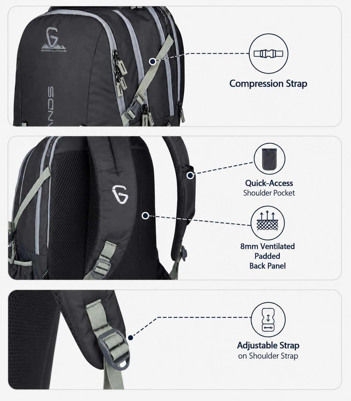 42L Quad Work Backpack | Dark Grey