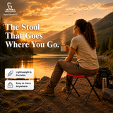Foldable Camping Stool – Mild Steel Red
