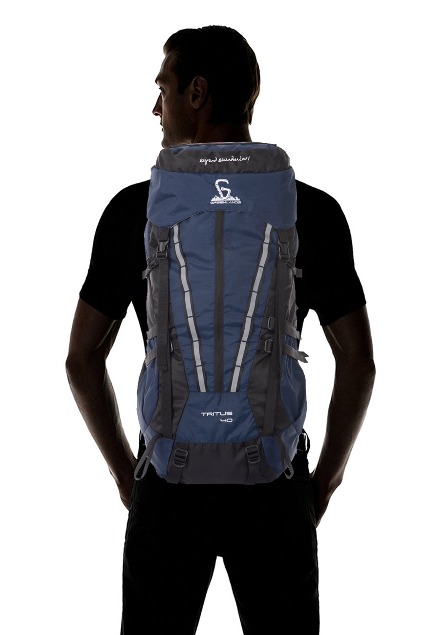 Greenlands TRITUS 40L Rucksack – Navy | Durable Trekking & Hiking Backpack for Camping & Adventure