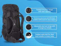 Greenlands Tritus 40 Litre Rucksack - Black