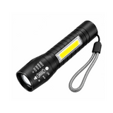 Greenlands Mini LED Rechargeable Pocket Torch – 200 Lumens, 3 Modes, Zoom Focus
