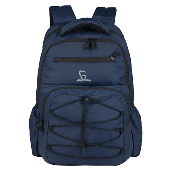 Greenlands 37L Ziggy Backpack with Attached Rain Cover – 2 Spacious Compartments, Ideal for Office, School, Travel, Trekking and Trips – Unisex, Navy