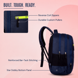 Greenlands 33L Zipster Laptop Backpack | 3 Large Compartments, Fits Up to 17" Laptop | Perfect for Office, School, Travel & Hiking | Unisex (Navy)