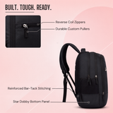Greenlands 33L Zipster Laptop Backpack | 3 Large Compartments, Fits Up to 17" Laptop | Perfect for Office, School, Travel & Hiking | Unisex (Black)