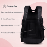Greenlands 33L Zipster Laptop Backpack | 3 Large Compartments, Fits Up to 17" Laptop | Perfect for Office, School, Travel & Hiking | Unisex (Black)