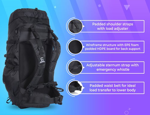 Greenlands Axido 50 Litre Rucksack - Black