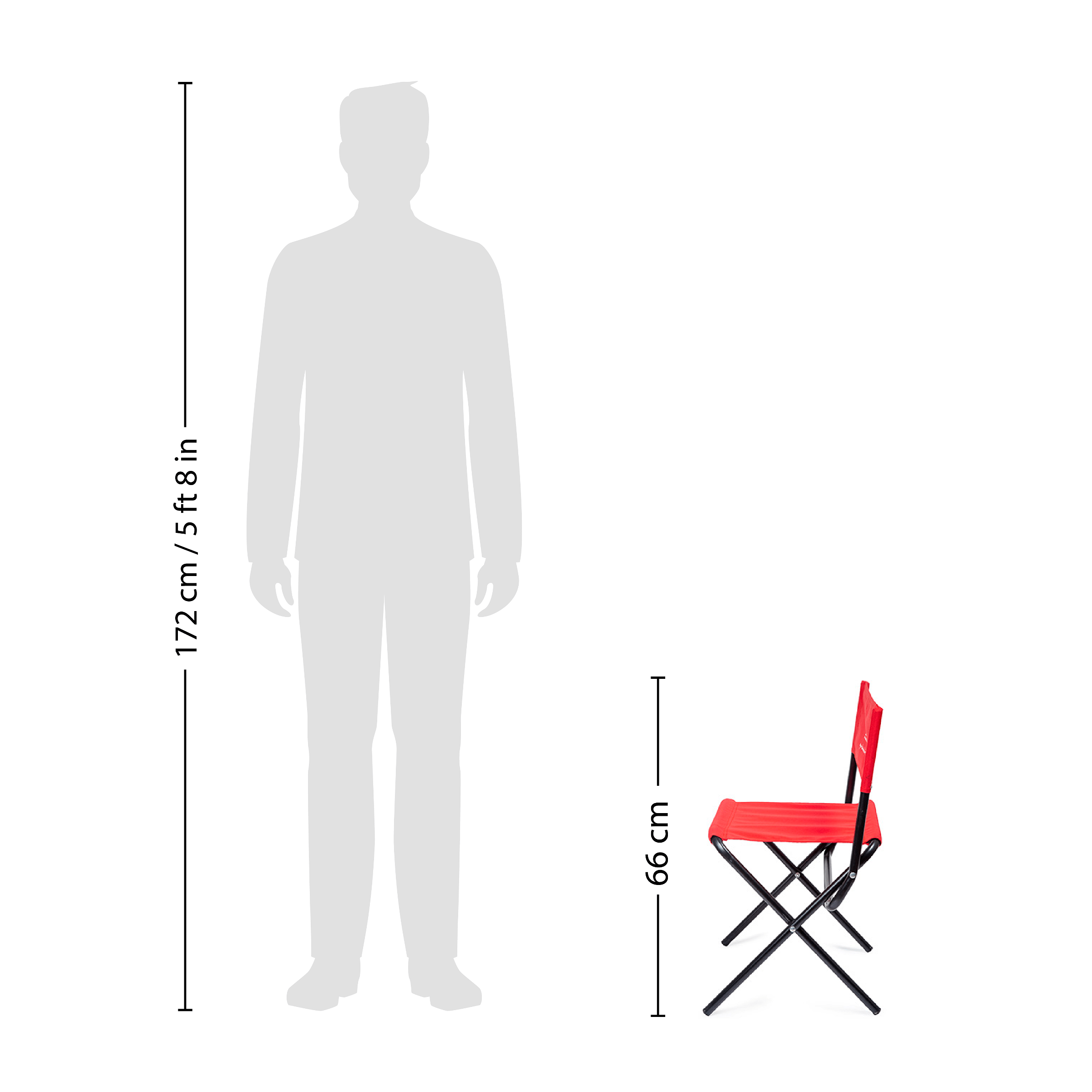 Greenlands Camping Chair Mild Steel Red