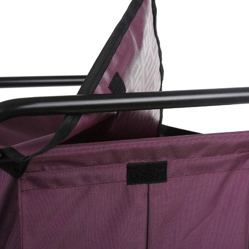 Greenlands 30L Portable Folding Aluminum Storage Bin – Rust-Resistant, Powder-Coated Frame with Water-Resistant Fabric for Camping, Tools & Travel – No Assembly Required (Wine)